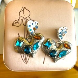 Free People My Everything Dangles Silver and Blue